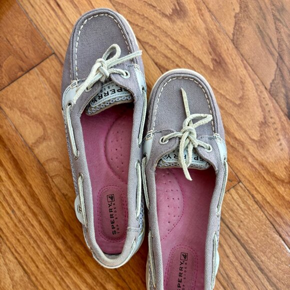 Sperry Canvas Angelfish Top Sider Gray Boat Shoes Women 7M - Picture 6 of 10